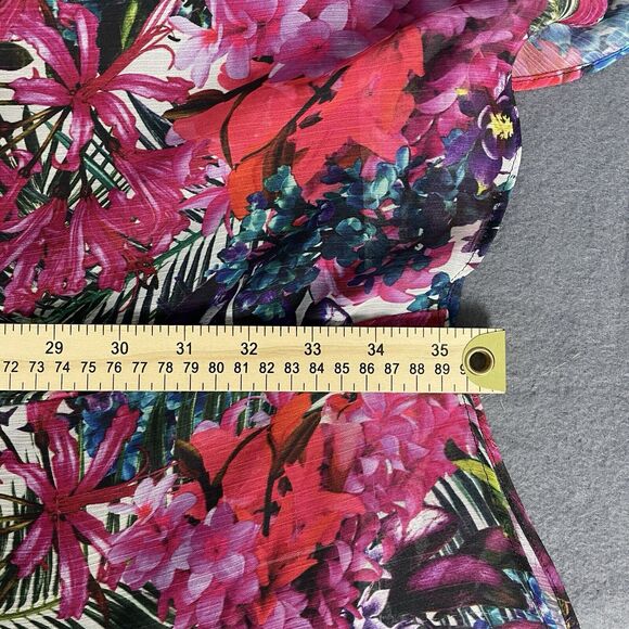 Lane Bryant Floral Gauze Sundress Sz 22/24 Spaghetti Strap Summer Dress Flowy - Picture 11 of 11